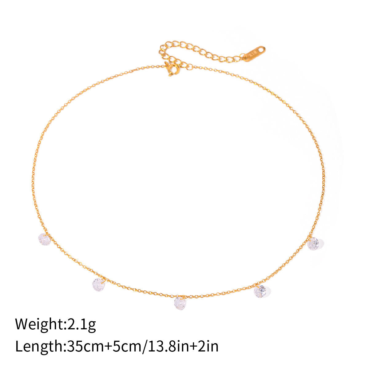 Dewdrop CZ Charm Choker