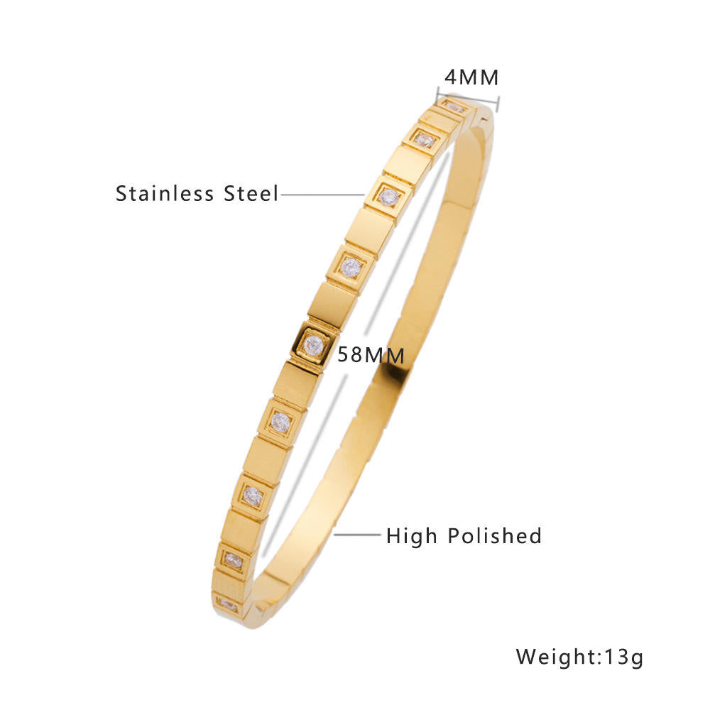 18K Gold Plated Bangle Bracelet