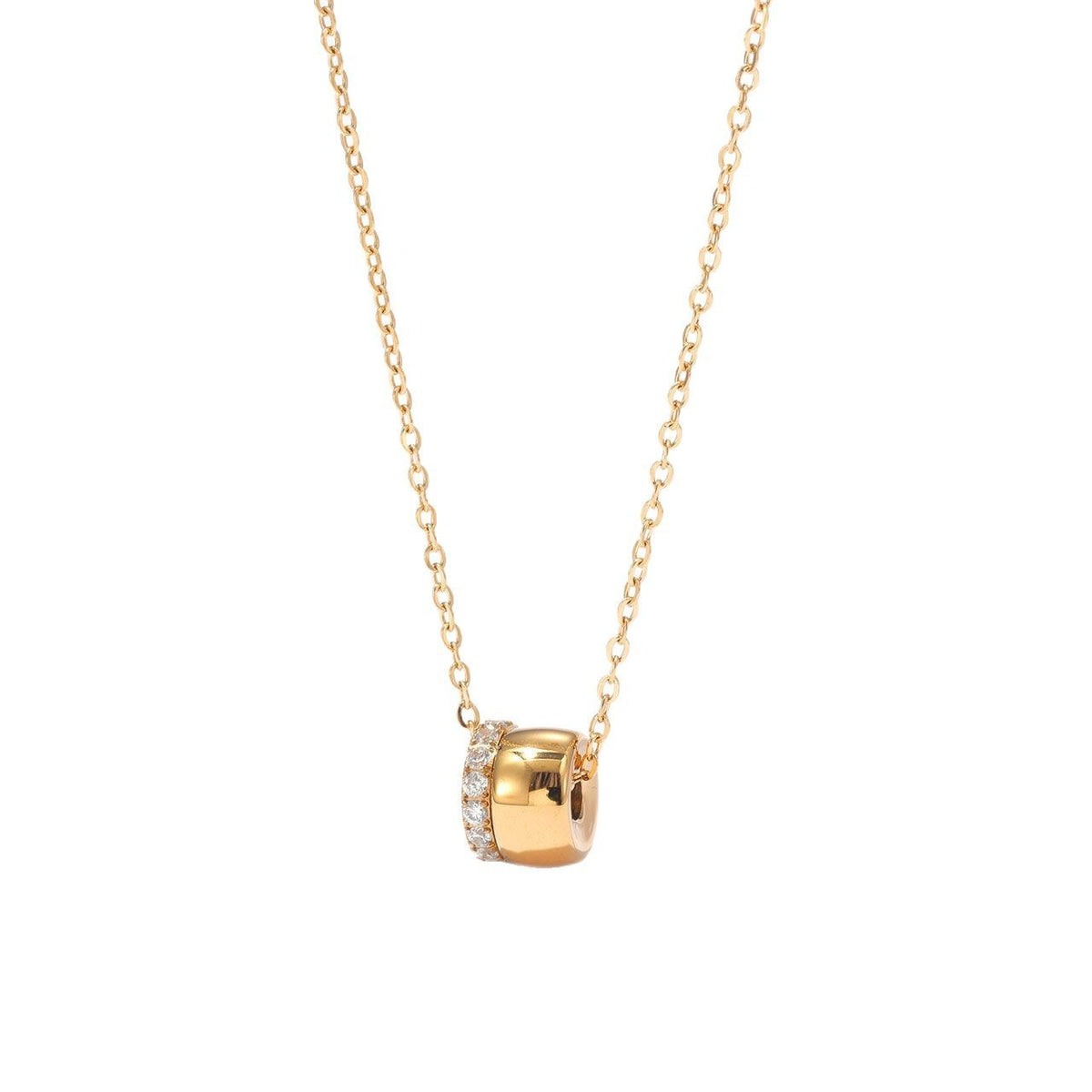 Double Disc Crystal Necklace