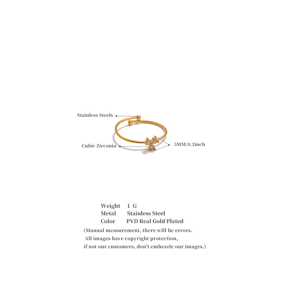 Tri-Crystal Constellation Ring