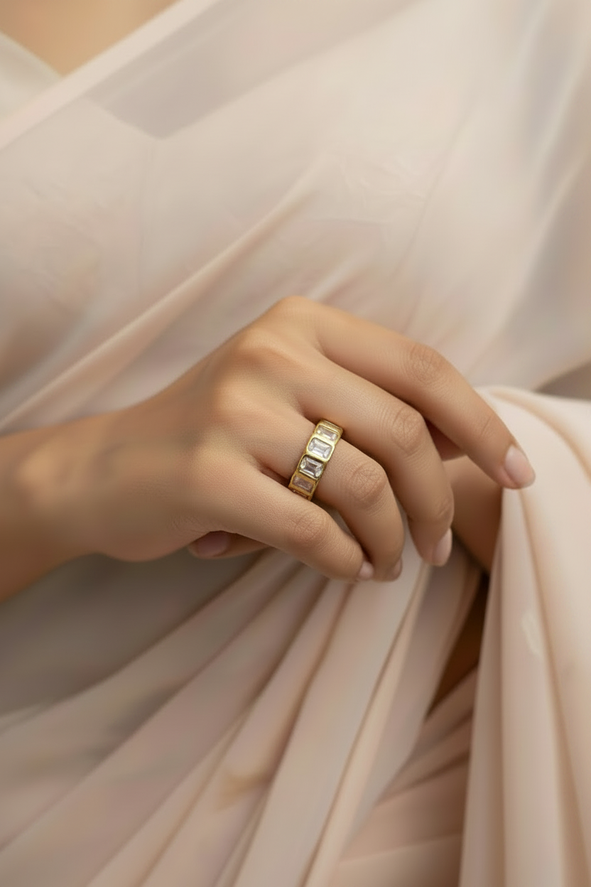 Eternity Crystal Banded Ring