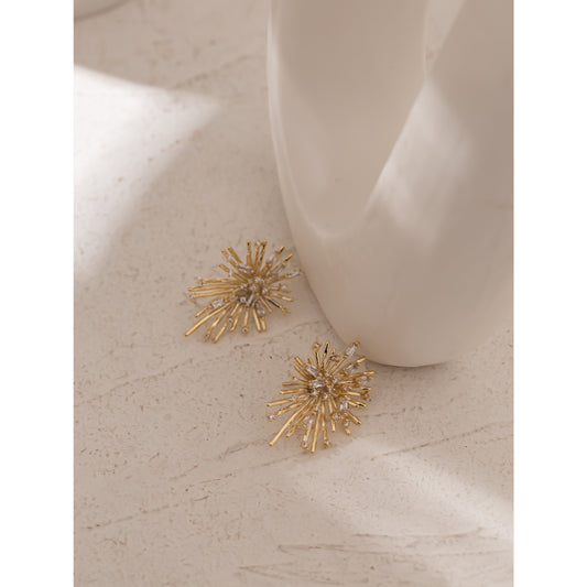 Starburst Zircon Studs