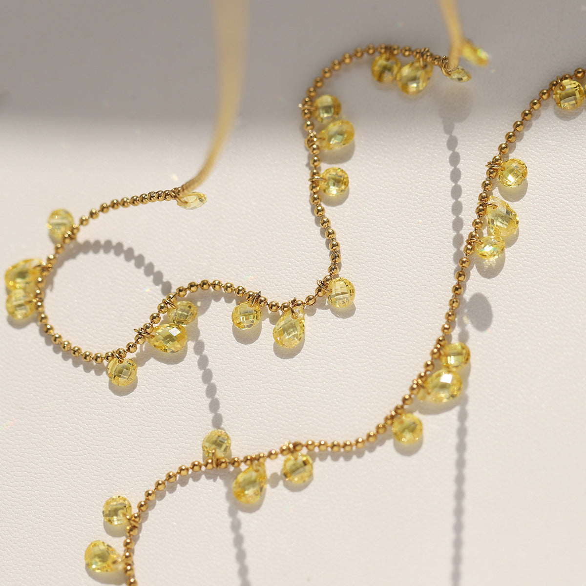Soleil Citrine Drop Necklace