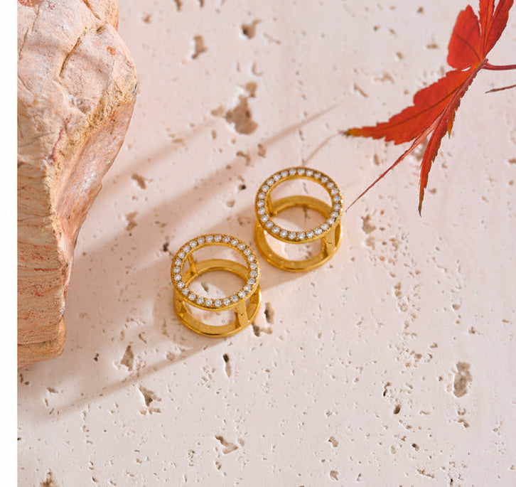 Crystal Circle Studs