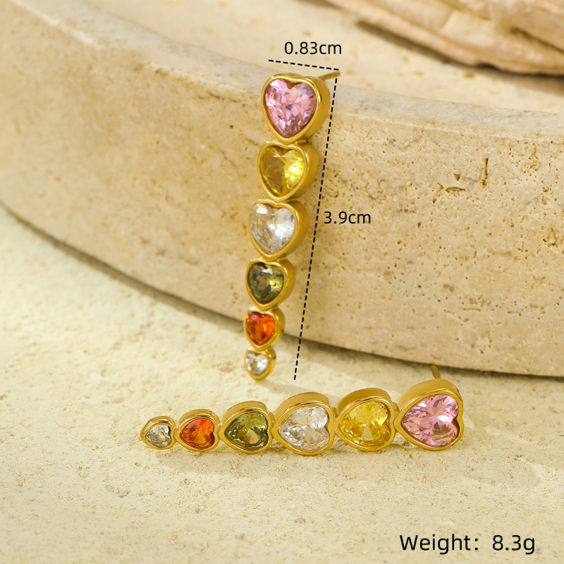 Rainbow Heart Drop Hangings