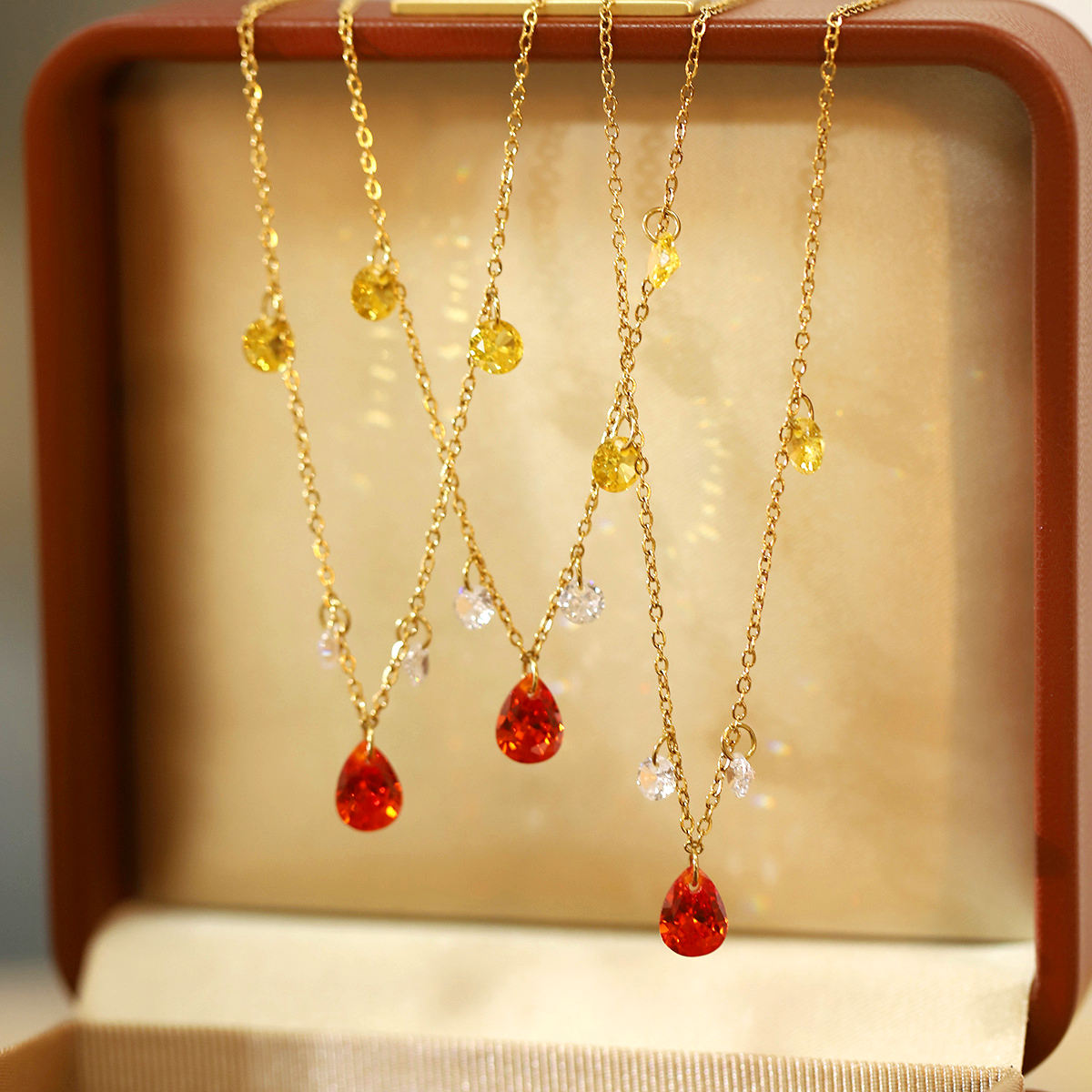Confetti Charm Drop Necklace