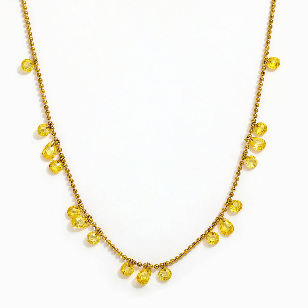 Soleil Citrine Drop Necklace