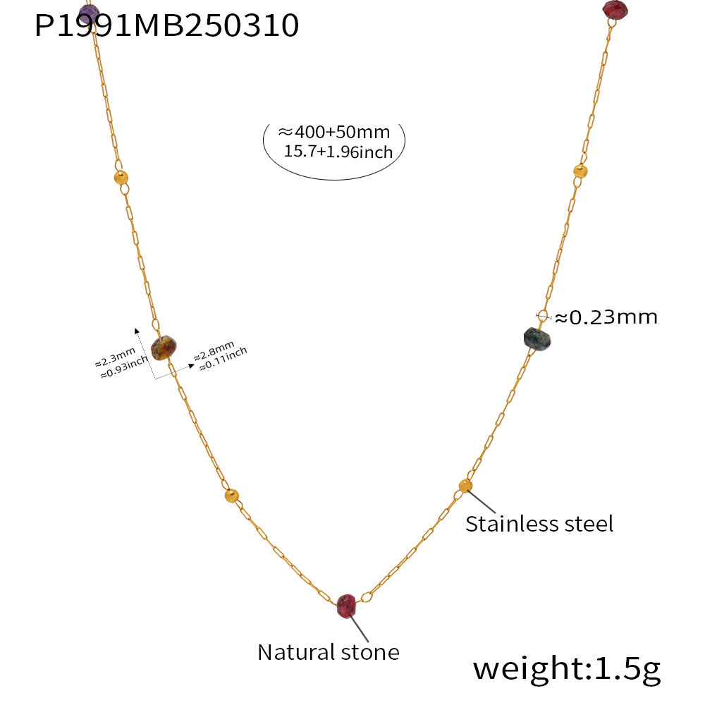 Prism Zircon Station Necklace