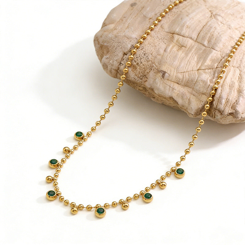 Floating Emerald Crystal Necklace