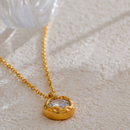 Gold Nugget Crystal Necklace