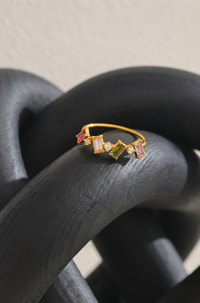 Quadra Mosaic Crystal Ring