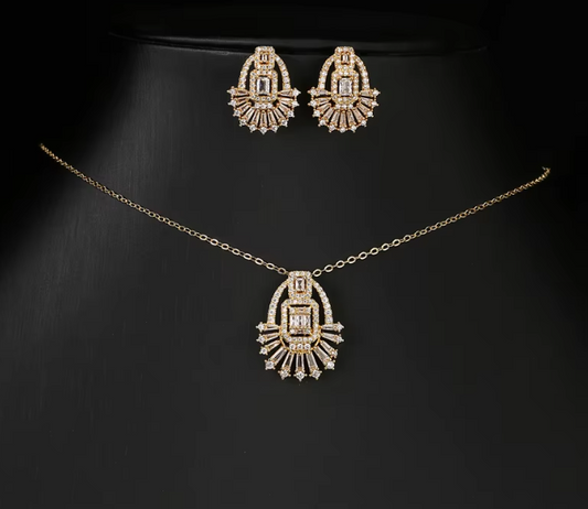 Teardrop Shield Pendant Set