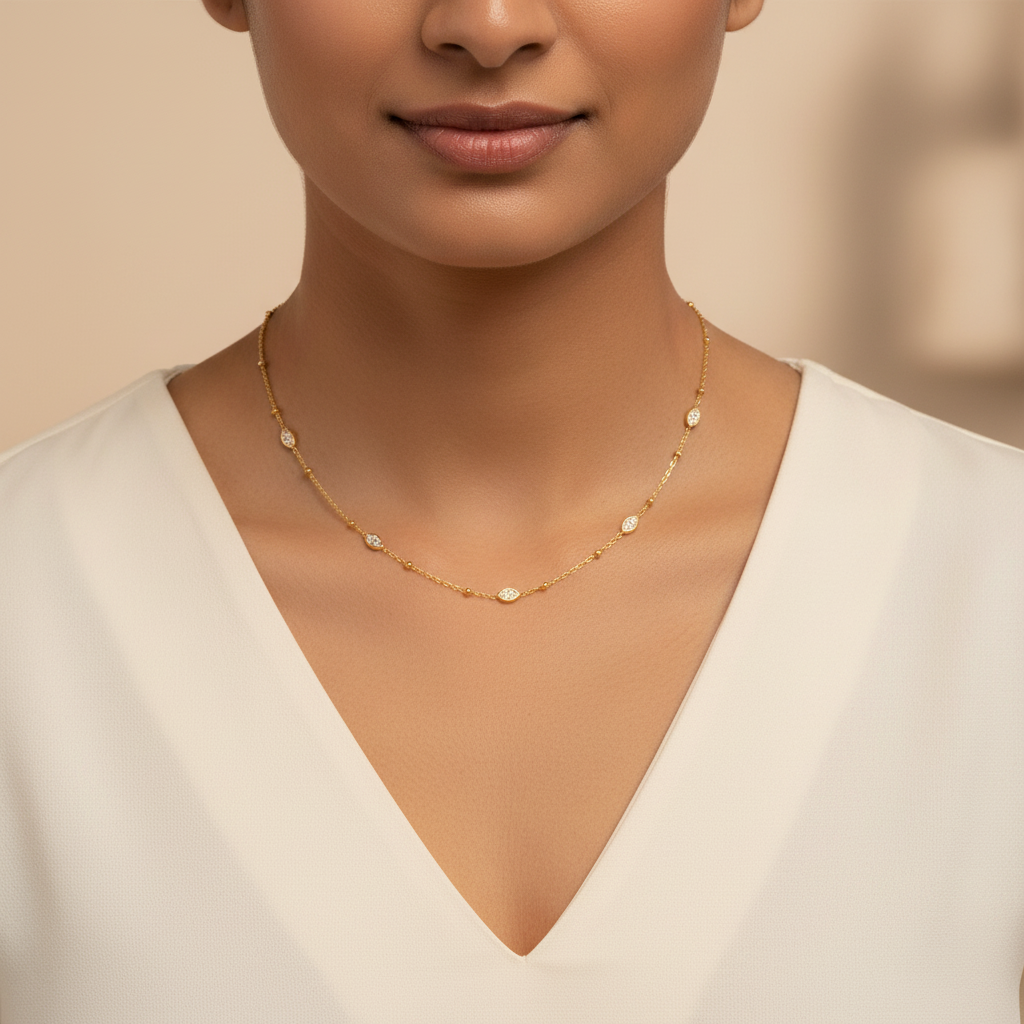 Lumina Oval Rhinestone Necklace