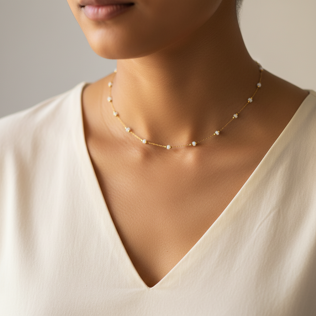 Luna Opal Station Choker
